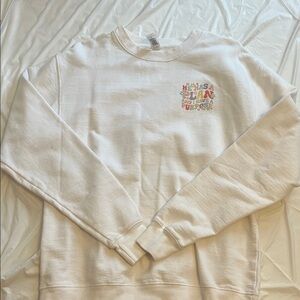 White Graphic Sweater